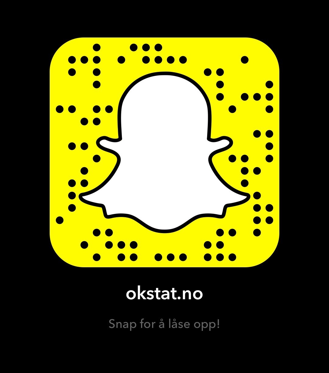Logoen til Snapchat med QR-kode for okstat
